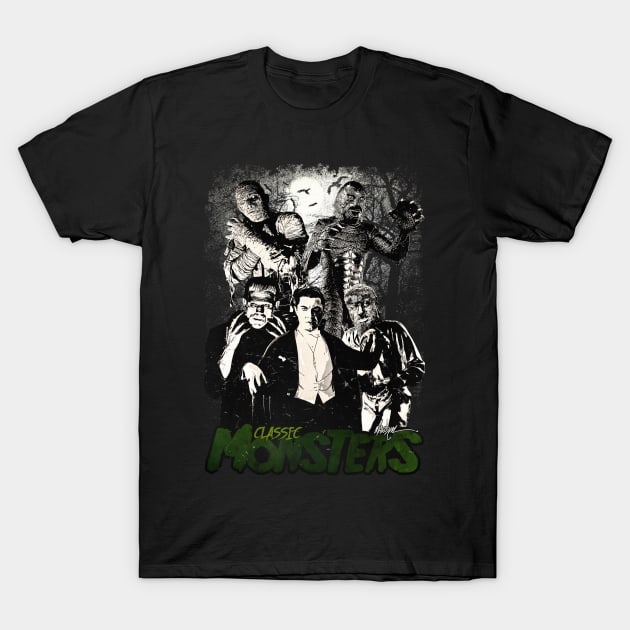 CLASSIC MONSTERS T-Shirt by dinshoran